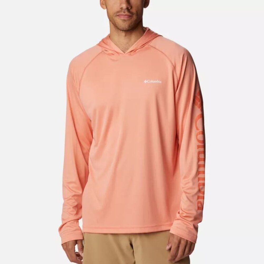 Men's sun tee long sleeve Hooded Columbia